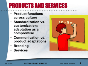 Global Products and New Product Development