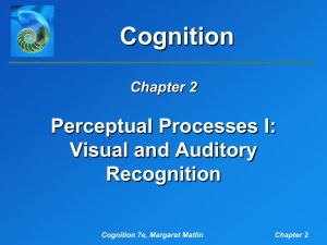 Matlin, Cognition, 7e, Chapter 2: Perceptual Processes I: Visual and