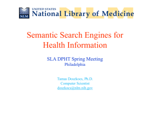 Semantic Search Engines for Health Information