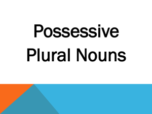 Possessive Plurals Review