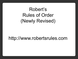 Roberts Rules Presentation(revision 08 11 2012)