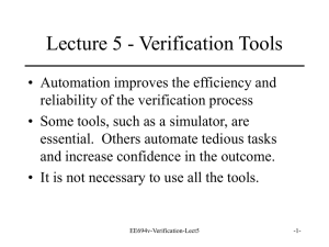OSU Lecture 5 on Verification Tools