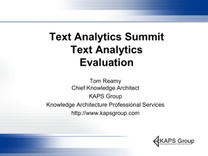 Text Analytics Software Evaluation