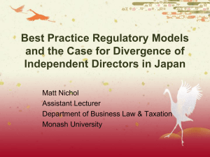 Best Practice Regulatory Models and the Case for Divergence of