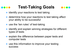 Test-Taking Goals