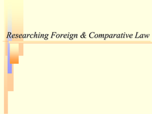 Researching Foreign and Comparative Law ()