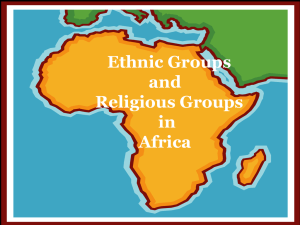 Ethnic Groups and Religious Groups Africa