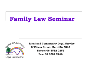 Family-Law-Seminar - Riverland Community Legal Service