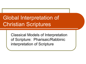 GLOBAL INTERPRETATIONS OF CHRISTIAN SCRIPTURES