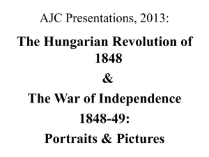 The Hungarian Revolution and War of Independence, 1848-9