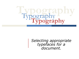 Typography Power Point Notes