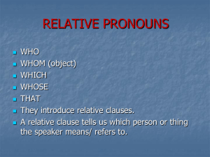 Relatives Pronouns
