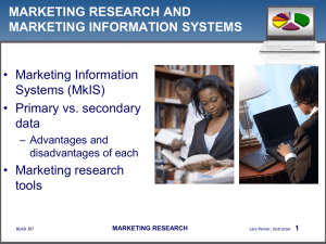 Marketing Research - Consumer Behavior