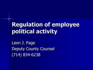 Regulation of employee political activity