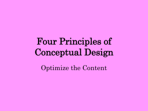 Four Principles of Conceptual Design