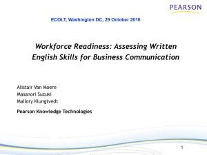 Assessing Written English Skills for Business Communication