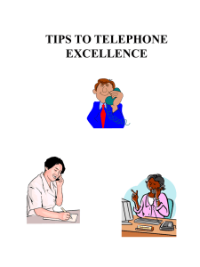 Telephone Usage and Etiquette