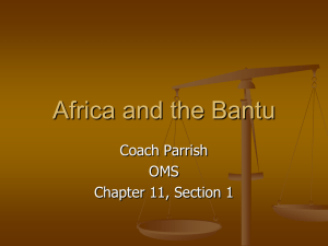 Africa and the Bantu