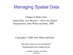 Chapter 8 - Pick Managing Spatial Data