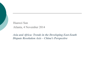 China`s Perspective on Africa Related Arbitration