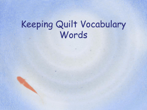 The Keeping Quilt Vocabulary Powerpoint
