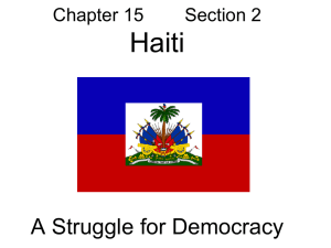 Haiti`s Road to Democracy 1700s – 1800s