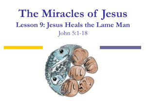 Jesus Heals the Lame Man - Eastside Church of Christ