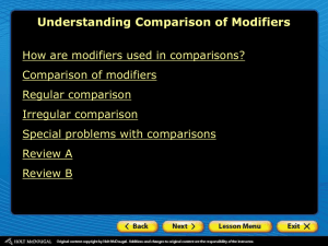 Modifiers_Comparisons_PPT Lesson