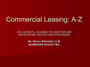 Terminating the lease - Schneider Attorney Inc