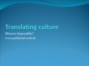 Translating culture
