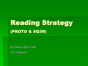 Reading Strategy (PROTO & SQRR)
