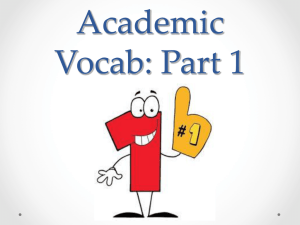 Academic Vocab: Part 1
