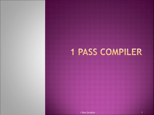 1 Pass Compiler ss assingment