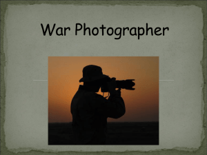 War Photographer Analysis