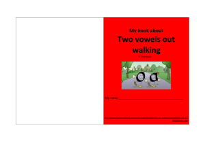 My book about Two vowels out walking
