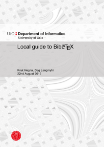 Local guide to BibLATEX - Dag Langmyhr