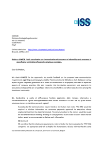 ISS response on CONSOB public consultation re severance payments