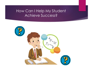 How Can I Help my Student Achieve Success