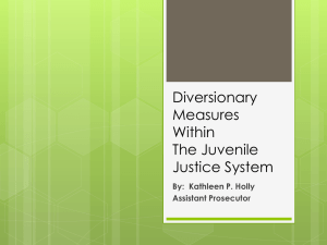 Diversionary Measures Within the Juvenile Justice System