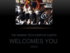 Spend the Night Presentation - Virginia Tech Corps of Cadets