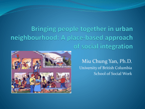 A place-based approach of social integration
