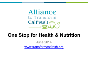 Read the presentation slides - One Stop for Health Nutrition