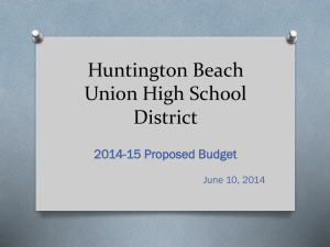2014-15Bgt - Huntington Beach Union High School District