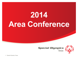 2014 Area Conference - Special Olympics Texas