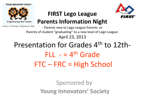 2013 Parents Night Presentation for FLL FTC