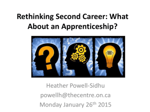 Rethinking Second Career: What About an Apprenticeship?
