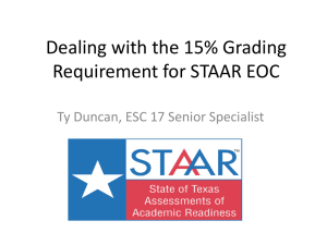 Dealing with the 15% Grading Requirement for STAAR EOC