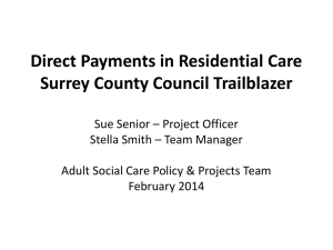 Direct Payments in Residential Care Surrey County Council