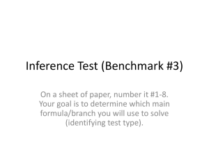 Inference Test (Benchmark #3 Review)