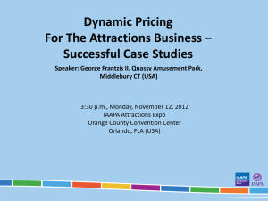 Dynamic Pricing For The Attractions Business